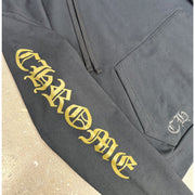 Chrome Hearts Script Logo Olive & Black Pullover Hoodie