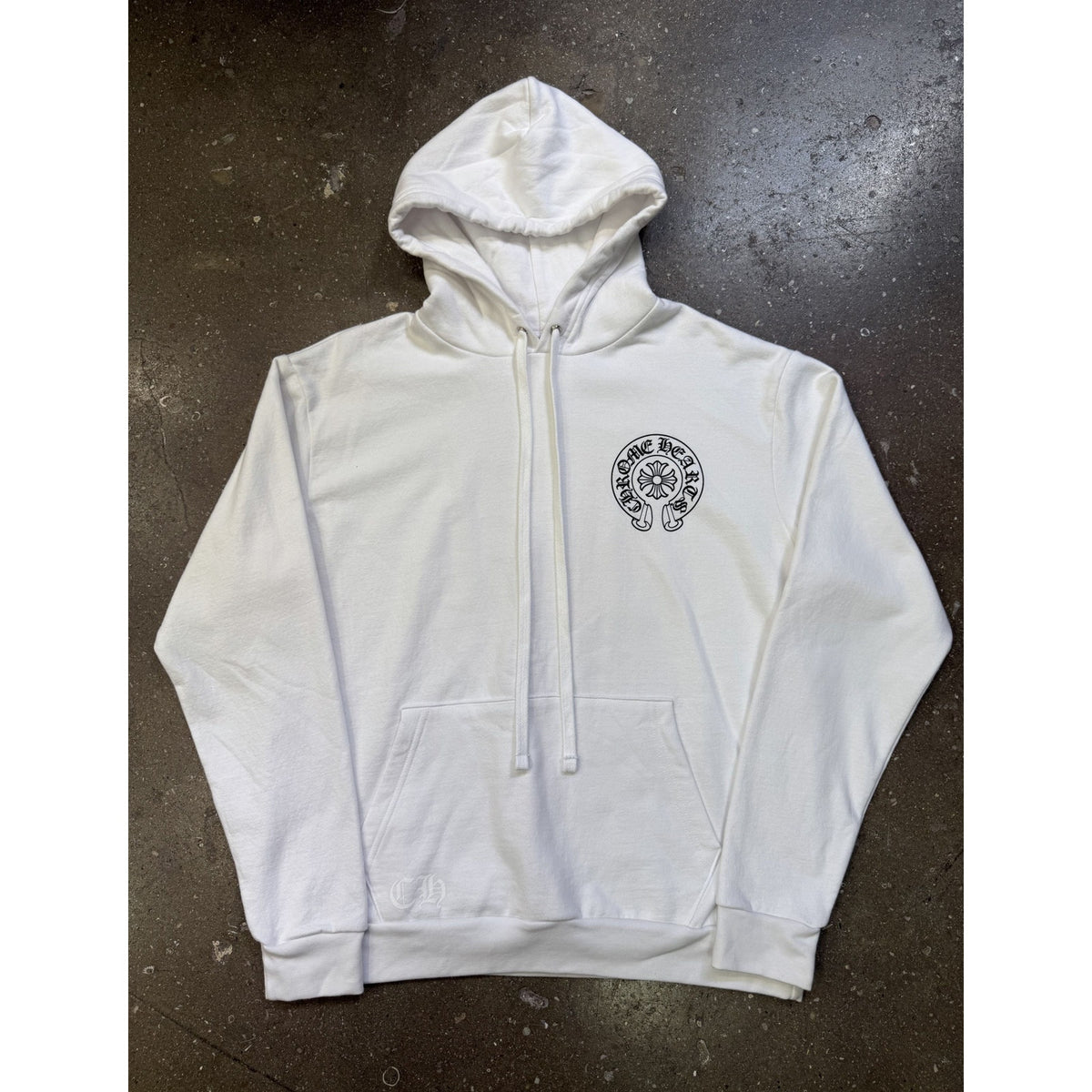 Chrome Hearts Miami Horseshoe Logo White Hoodie