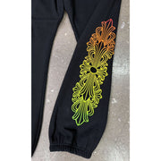 Chrome Hearts Gradient Floral Black Sweatpants