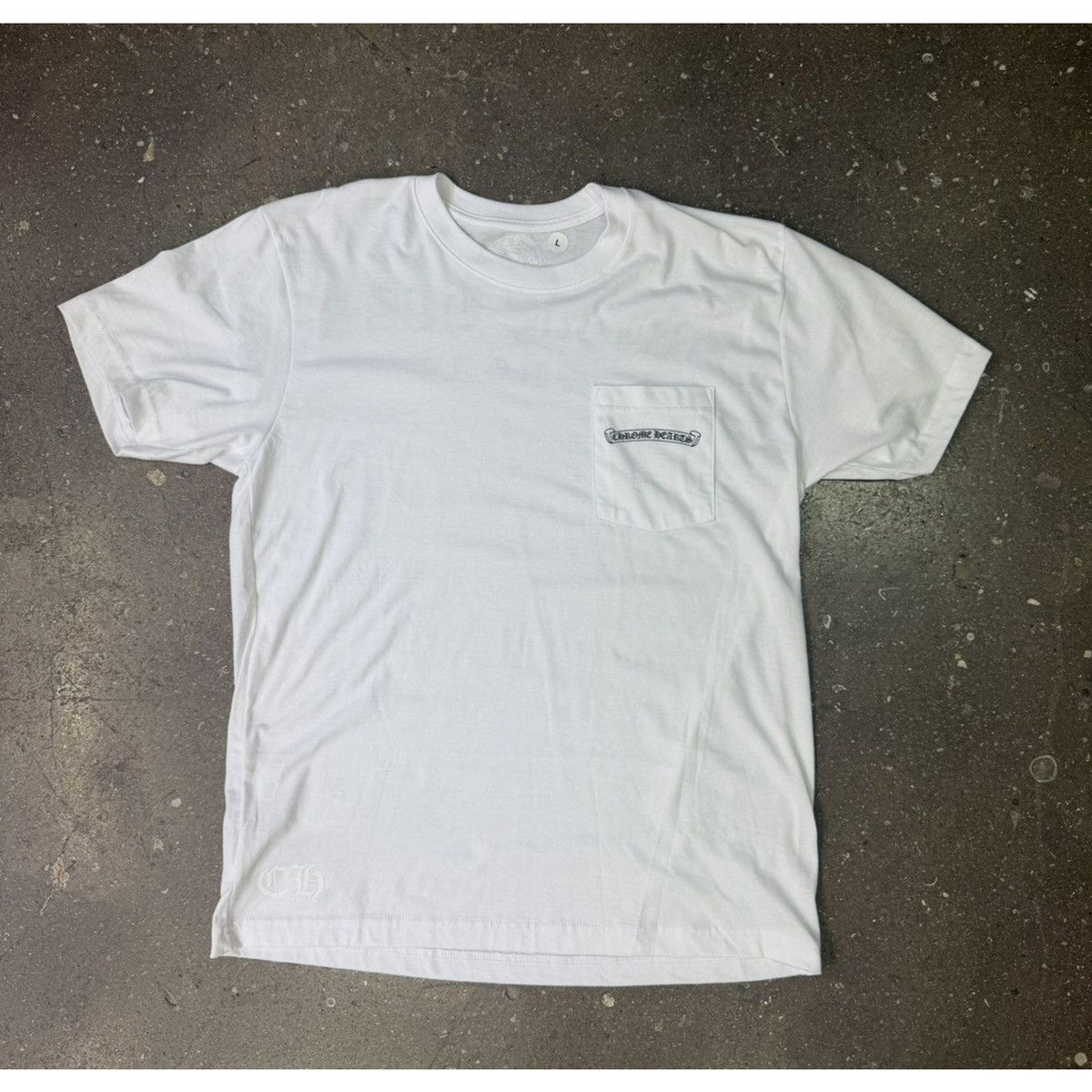 Chrome Hearts USA Scroll Logo White T-Shirt
