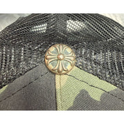 Chrome Hearts Camo Cemetry Cross Patch Trucker Hat