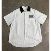 Rhude Twill Stripe Mechanic Button Up Shirt