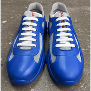 Prada Americas Cup Soft Rubber Blue Grey Sneakers