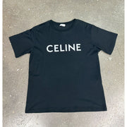 Celine Logo Print Black T-Shirt
