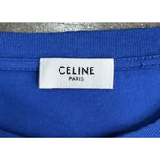 Celine Print Logo Blue T-Shirt