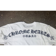 Chrome Hearts USA Scroll Logo White T-Shirt