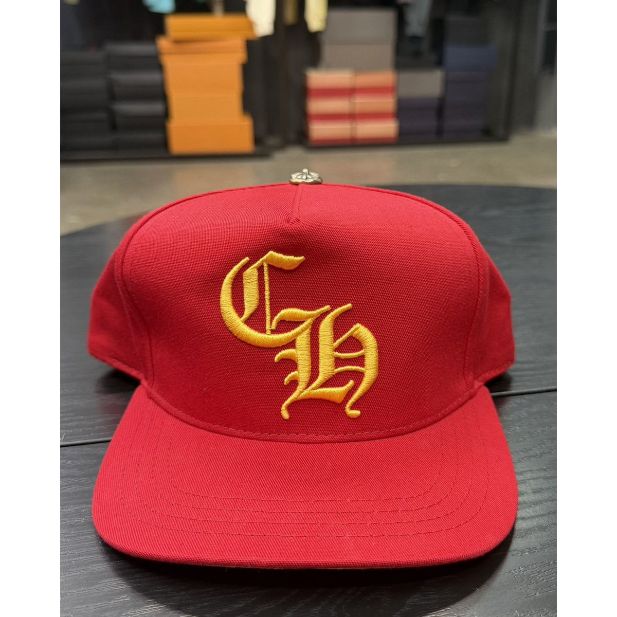 Chrome Hearts Red/Yellow CH Baseball Hat