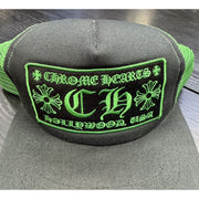 Chrome Hearts CH Hollywood Green Trucker Hat