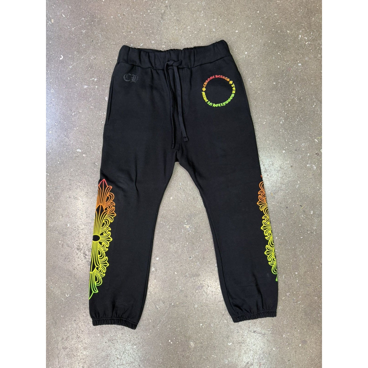 Chrome Hearts Gradient Floral Black Sweatpants