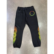 Chrome Hearts Gradient Floral Black Sweatpants
