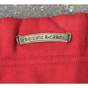 Chrome Hearts Triple Cross Red Embroidered Sweatpants