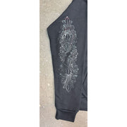 Chrome Hearts Tonal Glitter Horseshoe Script Hoodie