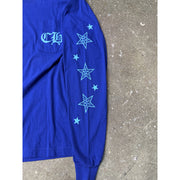 Chrome Hearts Star Logo Blue Longsleeve T-Shirt