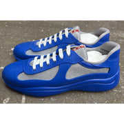Prada Americas Cup Soft Rubber Blue Grey Sneakers