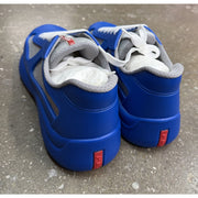 Prada Americas Cup Soft Rubber Blue Grey Sneakers