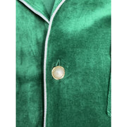Casablanca Velour Green Button Up Shirt