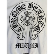 Chrome Hearts Miami Horseshoe Logo White Hoodie