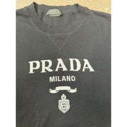Prada Virgin Wool Logo Black T-Shirt
