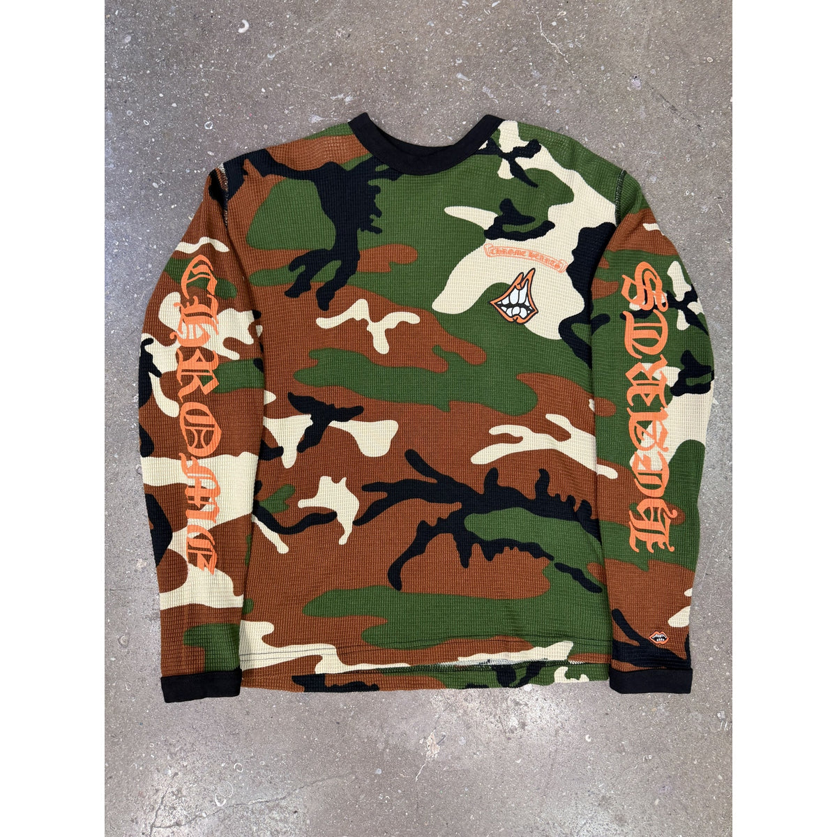 Chrome Hearts Matty Boy Caution Thermal Longsleeve T-Shirt
