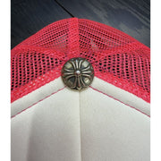 Chrome Hearts Pink Triple Cross Trucker Hat