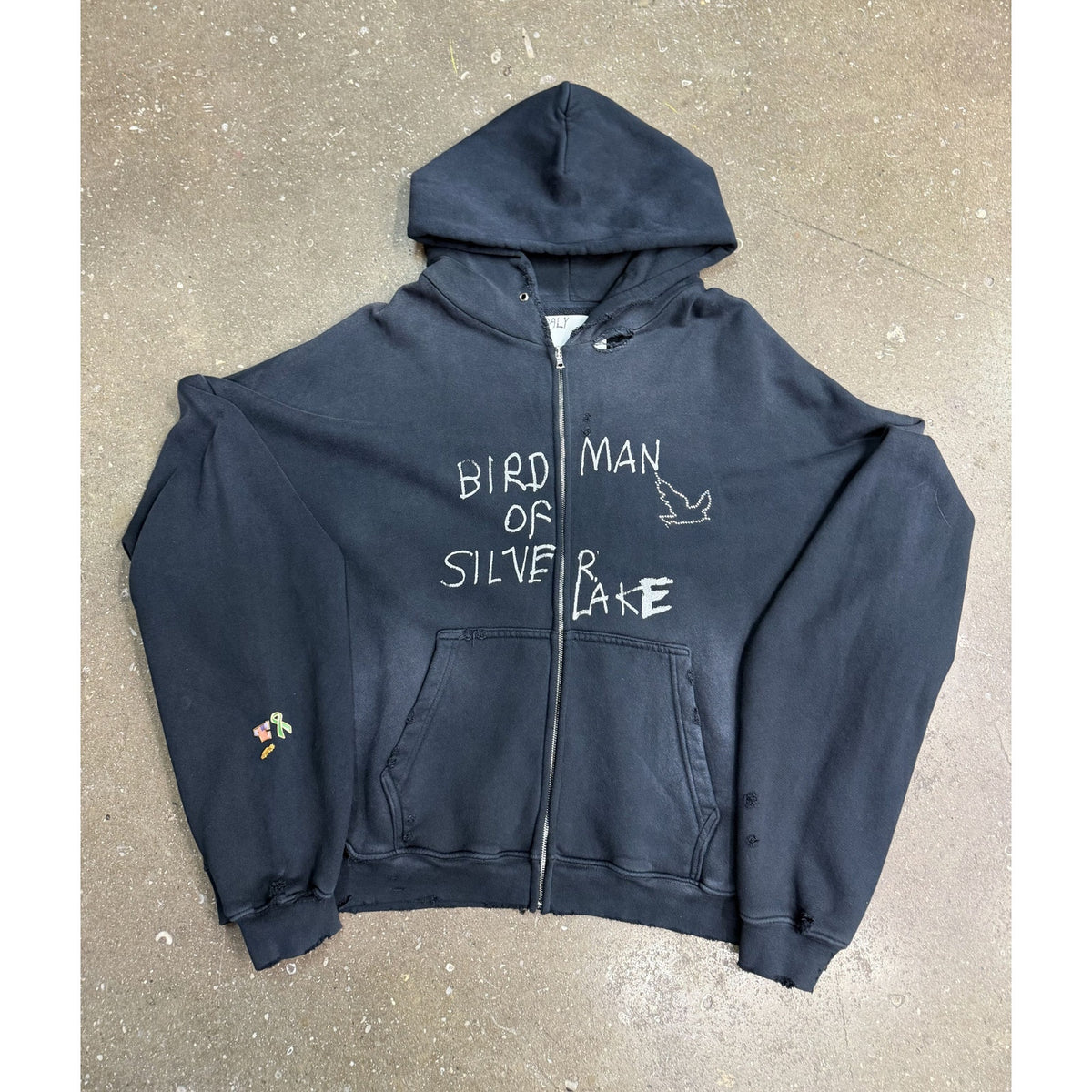 Paly Birdman Of Silver Lake Navy Zip Up Hoodie
