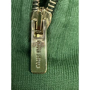 Miu Miu Green Logo Quarter Cotton Zip-Up