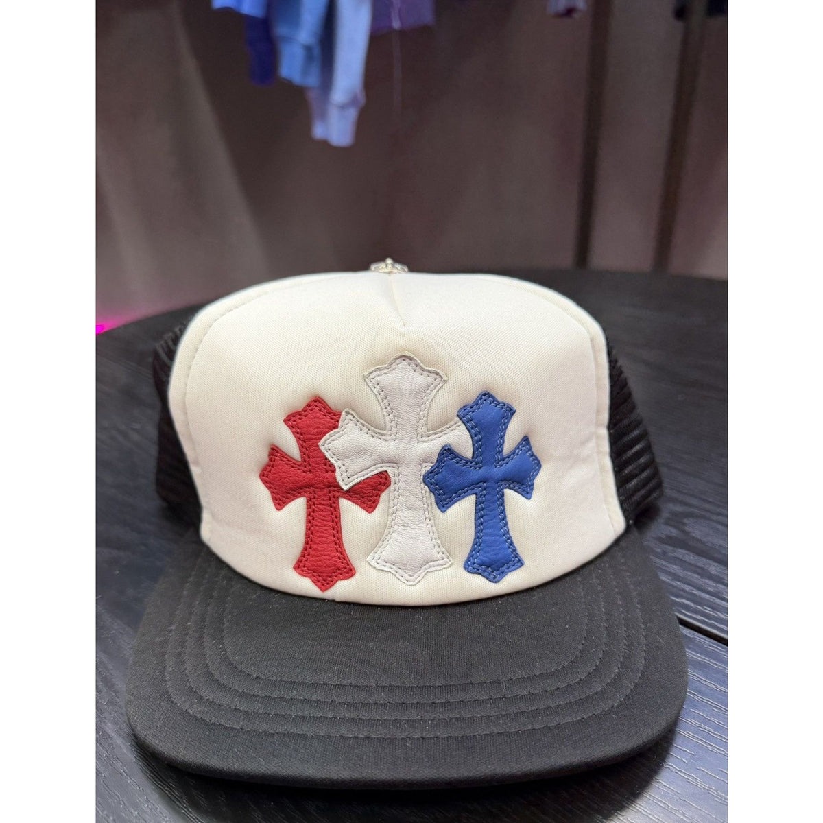 Chrome Hearts Triple Cross 4th Of July Trucker Hat