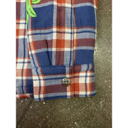 Chrome Hearts Blue & Green Floral Padded Flannel Jacket