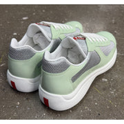 Prada Americas Cup Patent Leather Green Sneakers