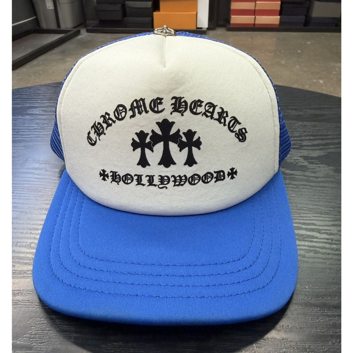 Chrome Hearts King Taco Blue Trucker Hat