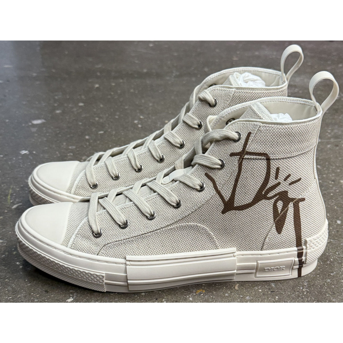 Dior Travis Cactus Jack B23 Neutral Canvas Sneakers