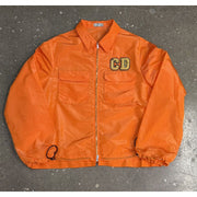 Dior Orange Nylon Zip Up Jacket