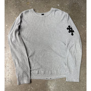 Chrome Hearts Leather Cross Patch Grey Waffle Longsleeve