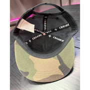 Chrome Hearts Camo Cemetry Cross Patch Trucker Hat