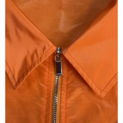 Dior Orange Nylon Zip Up Jacket