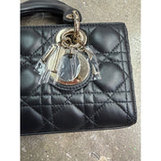 Christian Dior Medium Lady D-Joy Black Cannage Bag - Gold Hardware - Brand New