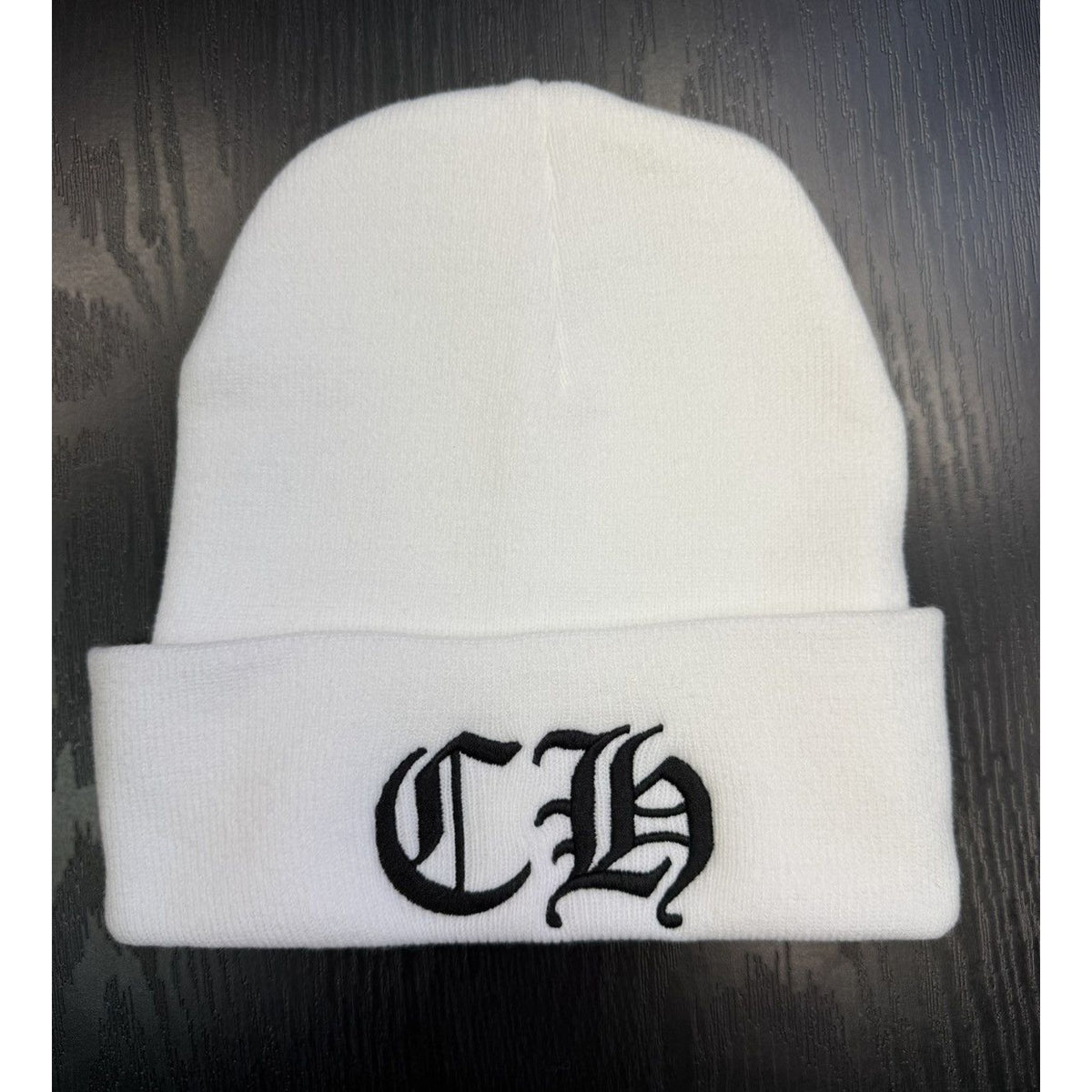 Chrome Hearts CH Logo White Beanie