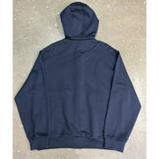 Prada Logo Hooded Button Up Navy Jacket