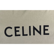 Celine Logo Sage Green Print T-Shirt