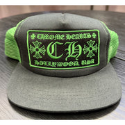 Chrome Hearts CH Hollywood Green Trucker Hat