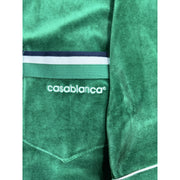 Casablanca Velour Green Button Up Shirt