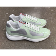 Prada Americas Cup Patent Leather Green Sneakers