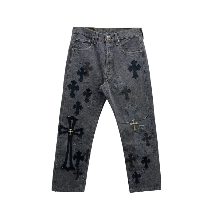 Chrome Hearts Cross Patch Denim Jeans