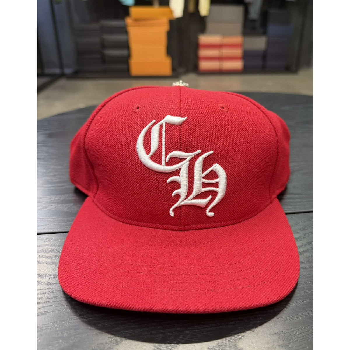 Chrome Hearts Red CH Baseball Hat