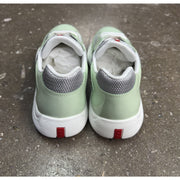Prada Americas Cup Patent Leather Green Sneakers