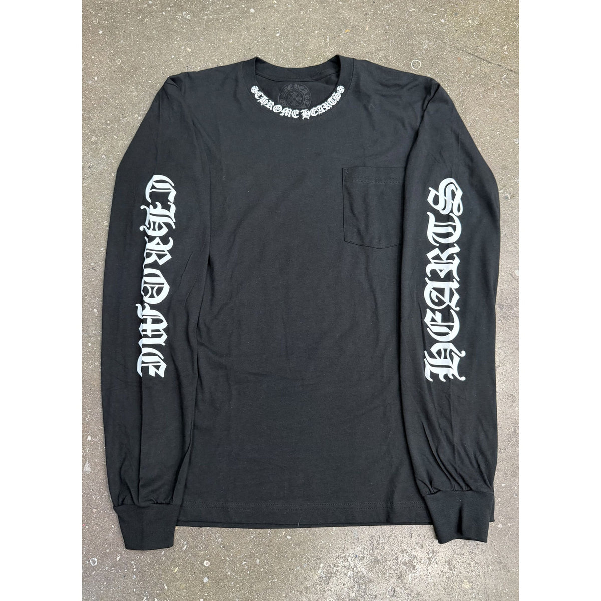 Chrome Hearts Neck Logo Script Longsleeve T-Shirt