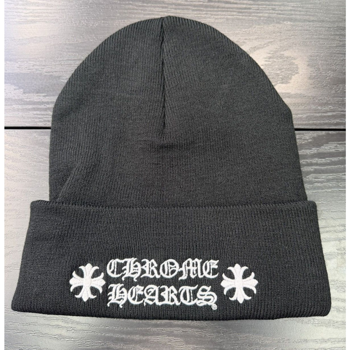 Chrome Hearts Logo Black Beanie