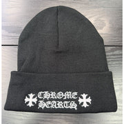 Chrome Hearts Logo Black Beanie