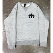 Chrome Hearts Triple Cross Grey Crewneck